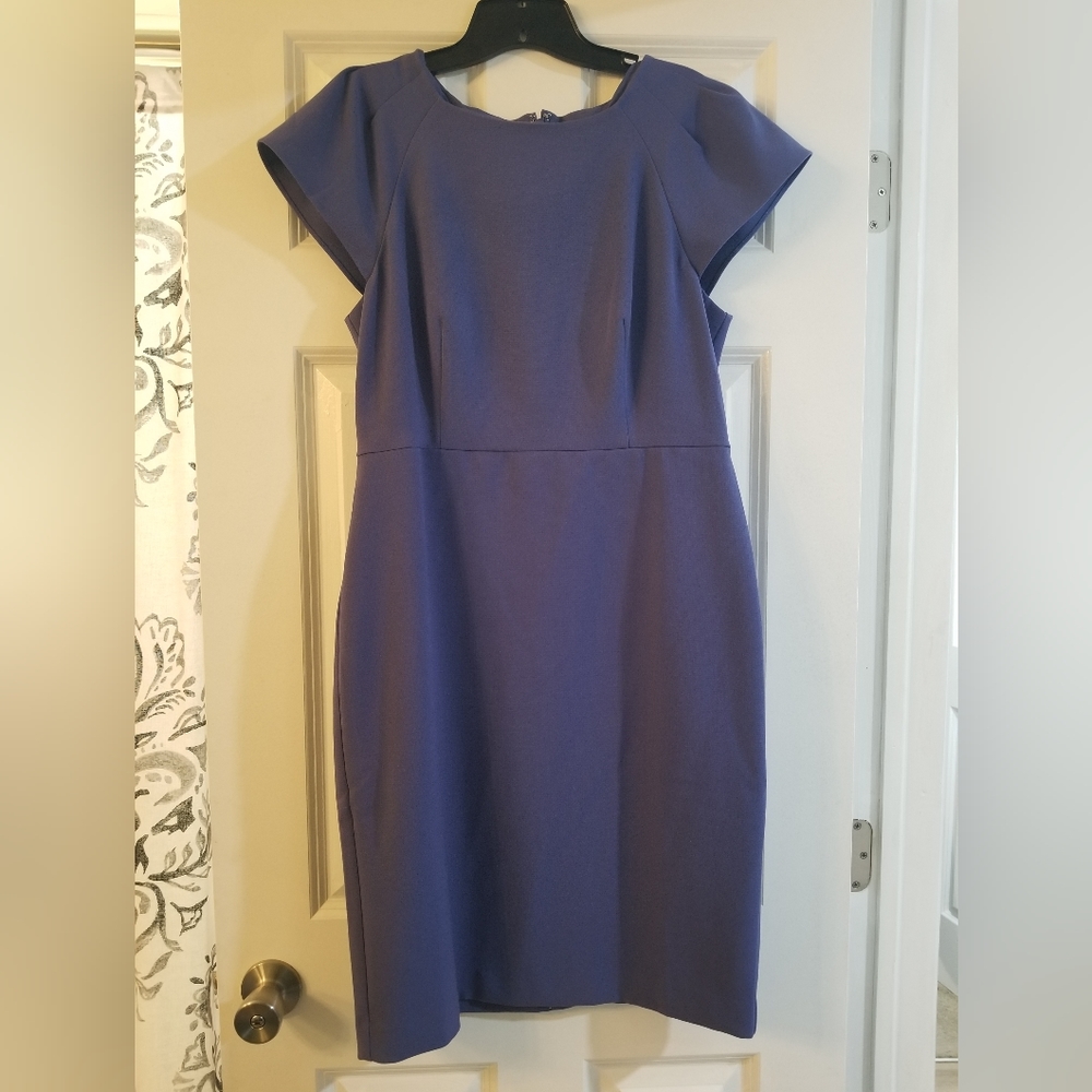 Brand New Ann Taylor Purple Cap Sleeve Sheath Dress